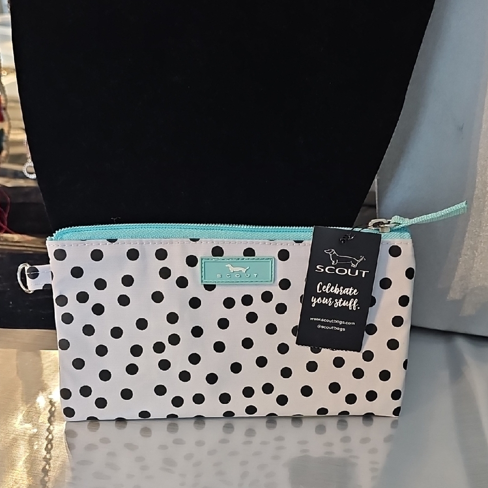 Scout Black and White Polka Dot Cosmetic Bag